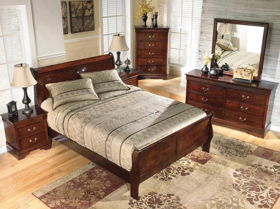 Alisdair Dark Brown Sleigh Bedroom Set - SET | B376-82 | B376-97 | B376-31 | B376-36 | B376-92 | B376-46 - Vega Furniture