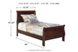 Alisdair Dark Brown Twin Sleigh Bed - SET | B376-53 | B376-83 - Vega Furniture