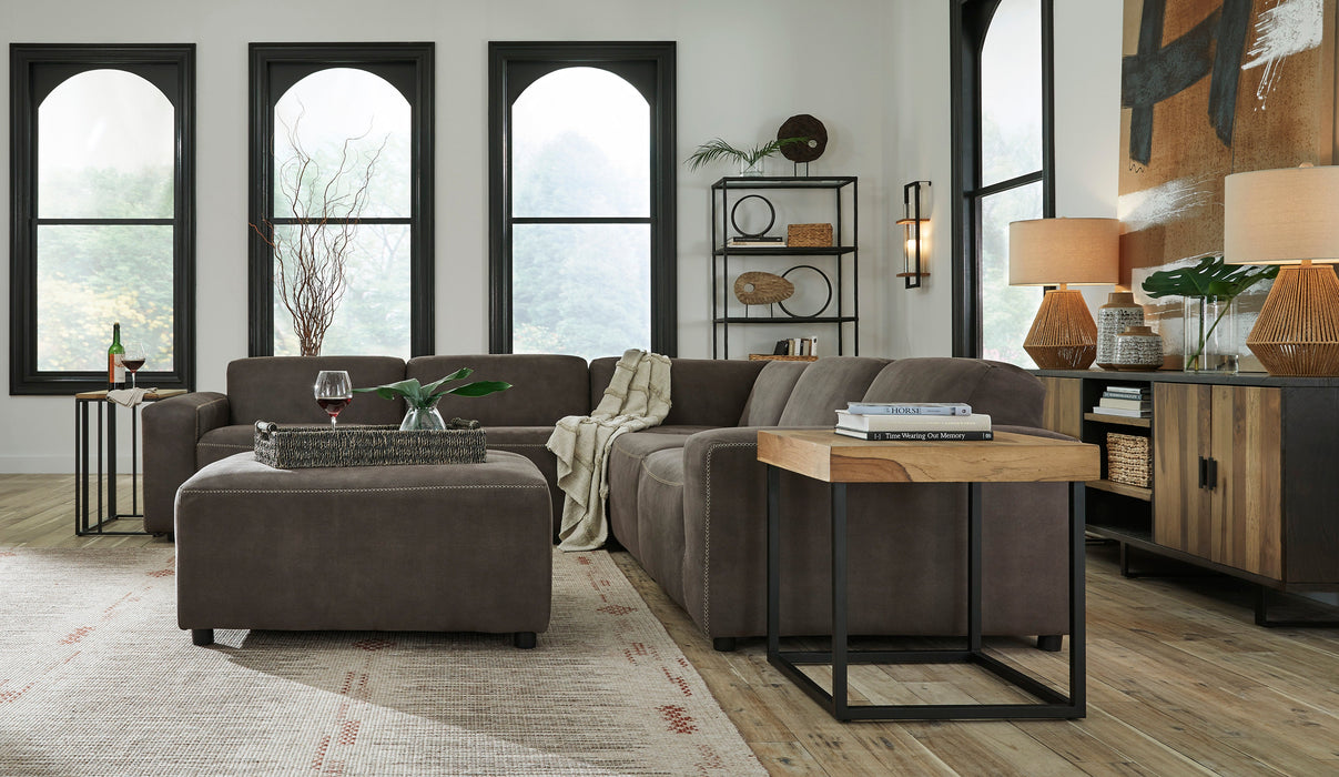 Allena Gunmetal 5-Piece Sectional - SET | 2130164 | 2130165 | 2130177 | 2130146(2) | 2130108 - Vega Furniture