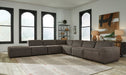 Allena Gunmetal 6-Piece LAF Sectional - SET | 2130165 | 2130177 | 2130146(4) - Vega Furniture