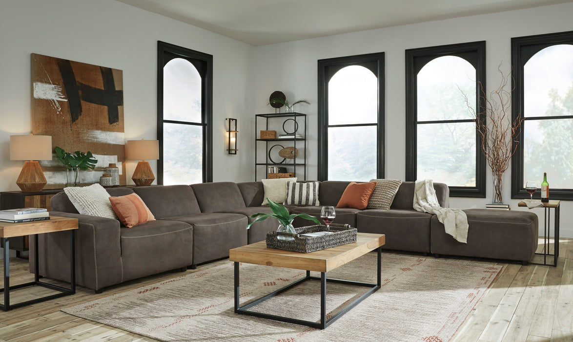 Allena Gunmetal 6-Piece RAF Sectional - SET | 2130164 | 2130177 | 2130146(4) - Vega Furniture