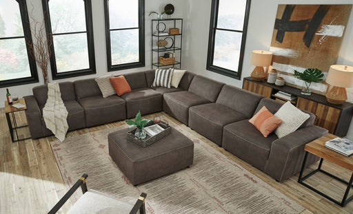 Allena Gunmetal 7-Piece Sectional - SET | 2130164 | 2130165 | 2130177 | 2130146(4) | 2130108 - Vega Furniture