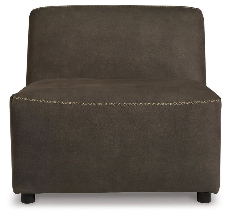 Allena Gunmetal Armless Chair - 2130146 - Vega Furniture