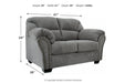 Allmaxx Pewter Loveseat - 2810535 - Vega Furniture