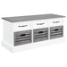 Alma 3-drawer Storage Bench White and Weathered Grey - 501196 - Vega Furniture