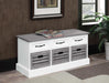 Alma 3-drawer Storage Bench White and Weathered Grey - 501196 - Vega Furniture