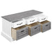 Alma 3-drawer Storage Bench White and Weathered Grey - 501196 - Vega Furniture