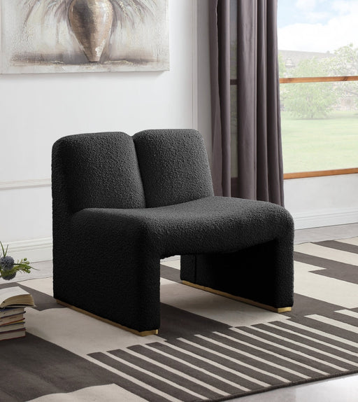 Alta Black Boucle Fabric Accent Chair - 498Black - Vega Furniture