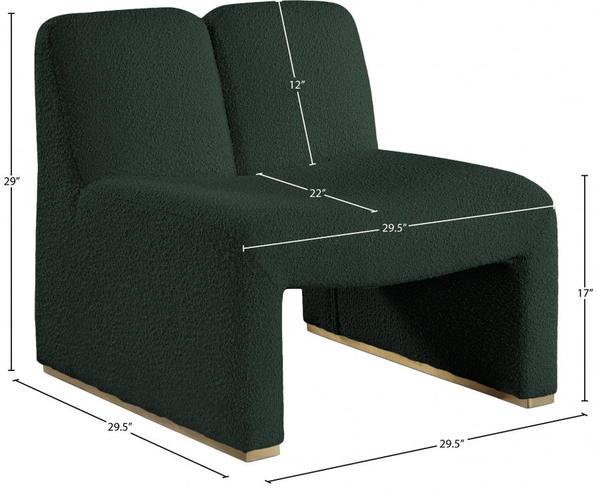Alta Green Boucle Fabric Accent Chair - 498Green - Vega Furniture