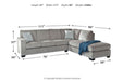 Altari Alloy RAF Sectional - SET | 8721417 | 8721466 | 8721408 | 8721425 - Vega Furniture