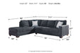 Altari Slate LAF Sectional - SET | 8721316 | 8721367 | 8721308 | 8721325 - Vega Furniture