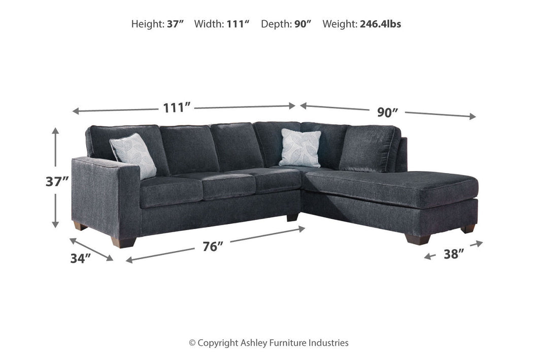 Altari Slate RAF Sectional - SET | 8721317 | 8721366 | 8721308 - Vega Furniture