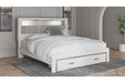 Altyra White King Upholstered Bookcase Bed with Storage - SET | B100-14 | B2640-56S | B2640-69 | B2640-95 - Vega Furniture