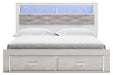 Altyra White King Upholstered Bookcase Bed with Storage - SET | B100-14 | B2640-56S | B2640-69 | B2640-95 - Vega Furniture