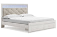 Altyra White King Upholstered Storage Bed - SET | B100-14 | B2640-56S | B2640-58 | B2640-95 - Vega Furniture