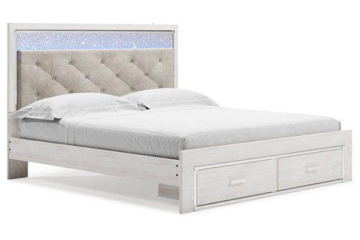 Altyra White King Upholstered Storage Bed - SET | B100-14 | B2640-56S | B2640-58 | B2640-95 - Vega Furniture