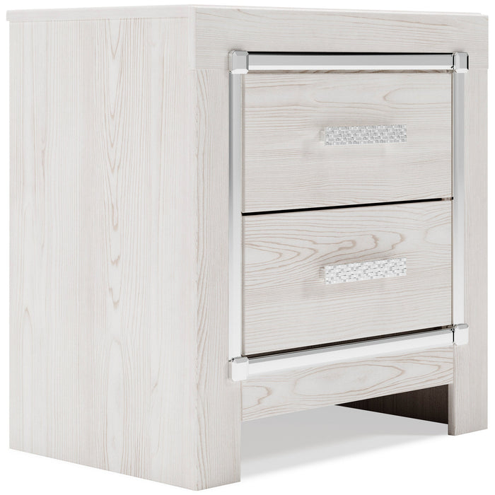 Altyra White LED Bookcase Upholstered Footboard Storage Platform Bedroom Set - SET | B2640-56S | B2640-69 | B2640-95 | B2640-31 | B2640-36 | B2640-92 | B2640-46 | B100-14 - Vega Furniture