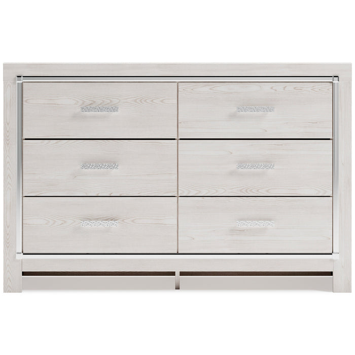 Altyra White LED Bookcase Upholstered Panel Bedroom Set - SET | B2640-54 | B2640-65 | B2640-96 | B2640-92 | B2640-46 - Vega Furniture