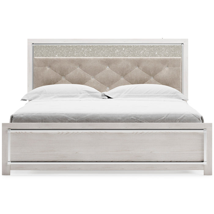 Altyra White LED Upholstered Panel Bedroom Set - SET | B2640-54 | B2640-57 | B2640-96 | B2640-31 | B2640-36 - Vega Furniture