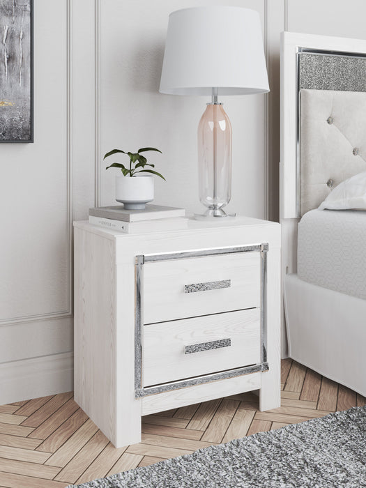 Altyra White LED Upholstered Panel Bedroom Set - SET | B2640-54 | B2640-57 | B2640-96 | B2640-31 | B2640-36 - Vega Furniture