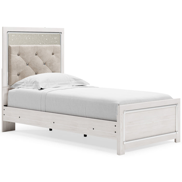 Altyra White LED Upholstered Panel Youth Bedroom Set - SET | B2640-52 | B2640-53 | B2640-83 | B2640-31 | B2640-36 - Vega Furniture