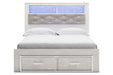 Altyra White Queen Upholstered Bookcase Bed with Storage - SET | B100-13 | B2640-54S | B2640-65 | B2640-95 - Vega Furniture