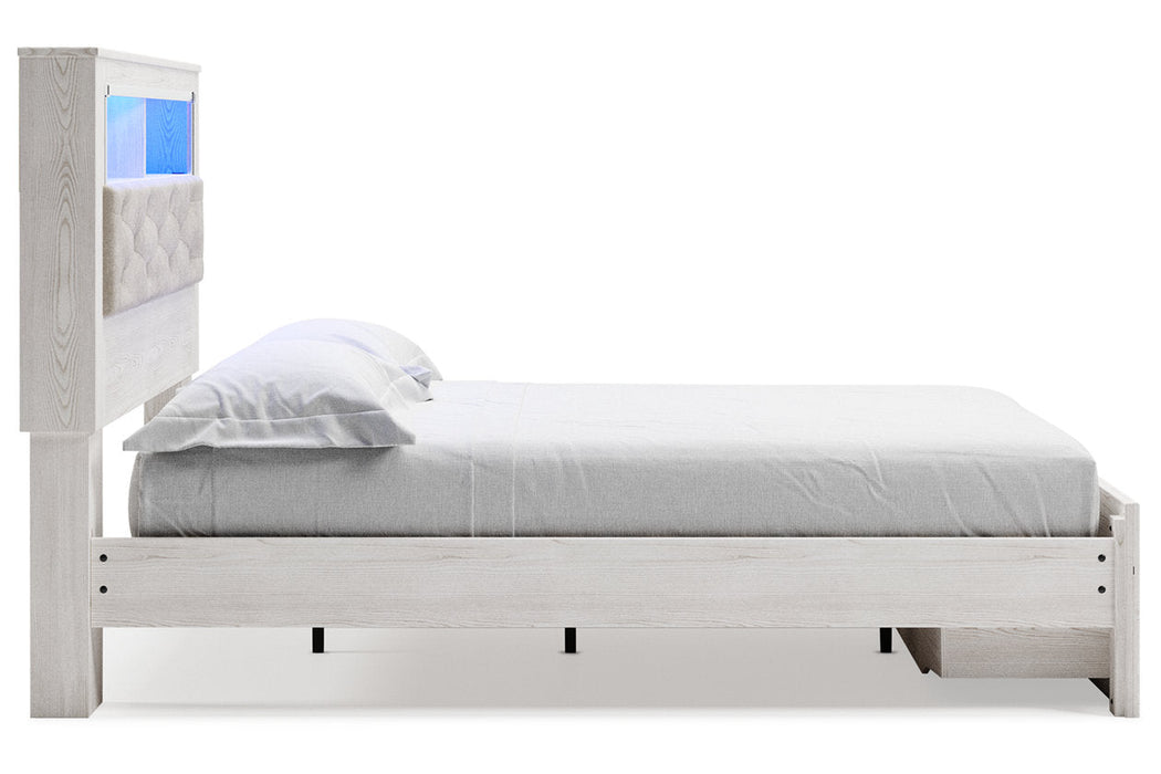 Altyra White Queen Upholstered Bookcase Bed with Storage - SET | B100-13 | B2640-54S | B2640-65 | B2640-95 - Vega Furniture