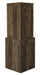 Alviso Rustic Oak Corner Bar Cabinet with Stemware Rack - 182303 - Vega Furniture