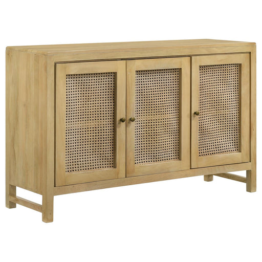 Amaryllis Natural Rectangular 3-Door Accent Cabinet - 953556 - Vega Furniture