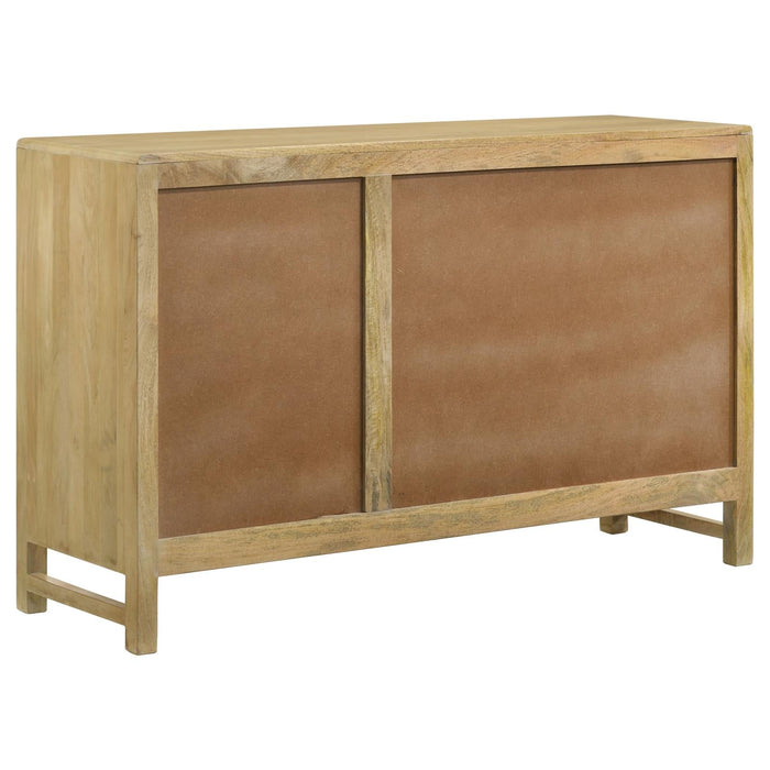 Amaryllis Natural Rectangular 3-Door Accent Cabinet - 953556 - Vega Furniture