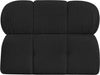 Ames Boucle Fabric Living Room Chair Black - 611Black-Armless - Vega Furniture