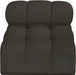 Ames Boucle Fabric Living Room Chair Brown - 611Brown-Armless - Vega Furniture