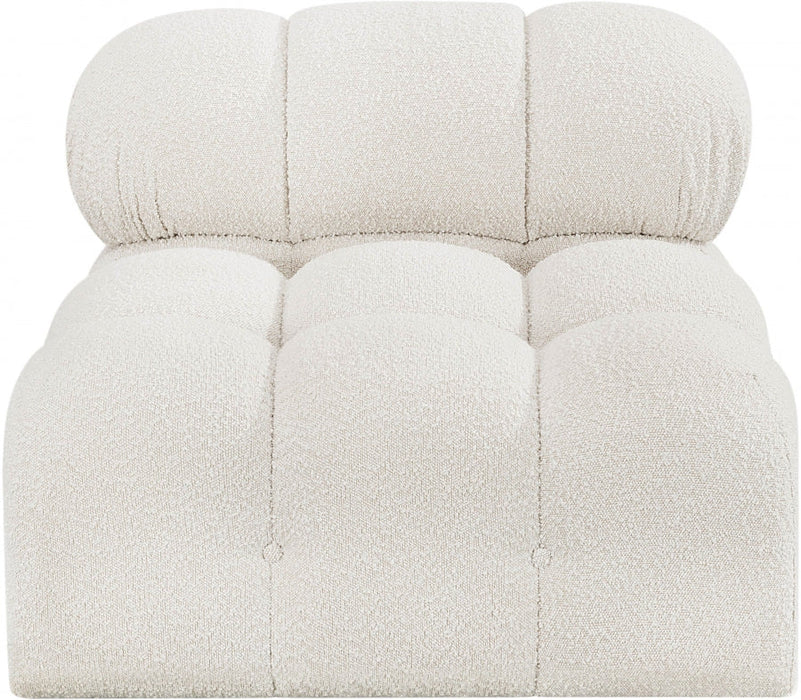 Ames Boucle Fabric Living Room Chair Cream - 611Cream-Armless - Vega Furniture