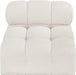 Ames Boucle Fabric Living Room Chair Cream - 611Cream-Armless - Vega Furniture