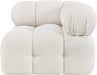 Ames Boucle Fabric Living Room Chair Cream - 611Cream-Corner - Vega Furniture