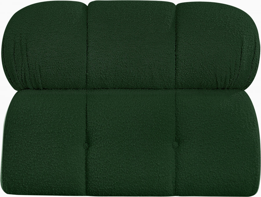 Ames Boucle Fabric Living Room Chair Green - 611Green-Armless - Vega Furniture