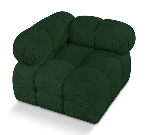 Ames Boucle Fabric Living Room Chair Green - 611Green-Corner - Vega Furniture