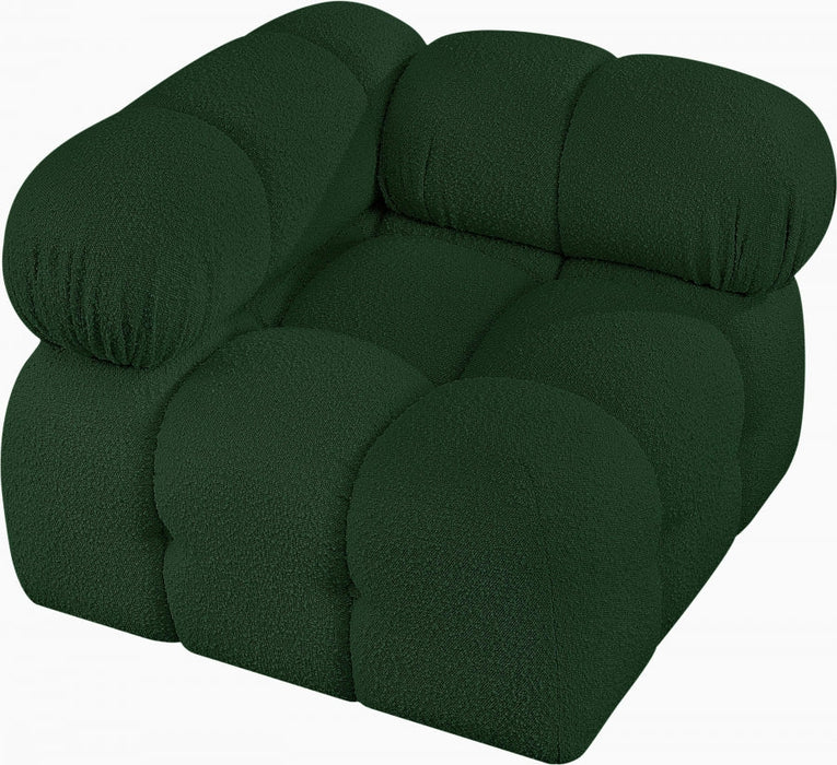 Ames Boucle Fabric Living Room Chair Green - 611Green-Corner - Vega Furniture