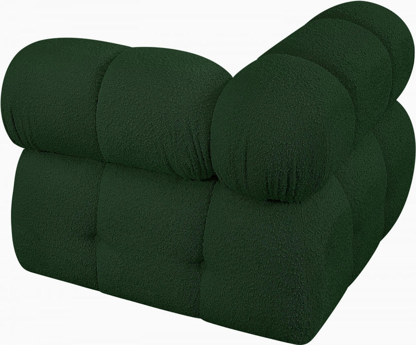 Ames Boucle Fabric Living Room Chair Green - 611Green-Corner - Vega Furniture