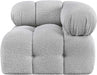 Ames Boucle Fabric Living Room Chair Grey - 611Grey-Corner - Vega Furniture