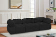 Ames Boucle Fabric Sofa Black - 611Black-S102A - Vega Furniture