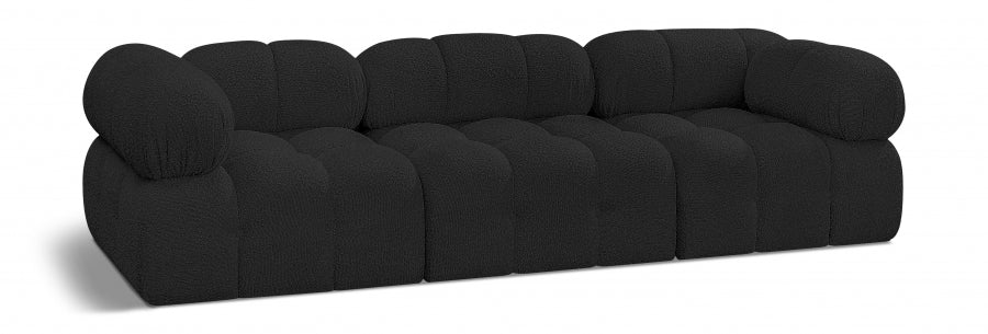 Ames Boucle Fabric Sofa Black - 611Black-S102A - Vega Furniture