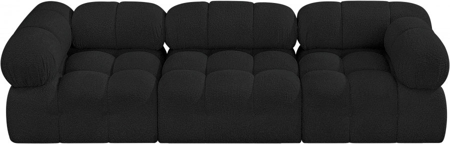 Ames Boucle Fabric Sofa Black - 611Black-S102A - Vega Furniture