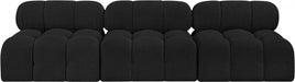 Ames Boucle Fabric Sofa Black - 611Black-S102B - Vega Furniture