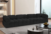 Ames Boucle Fabric Sofa Black - 611Black-S136A - Vega Furniture