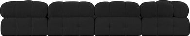 Ames Boucle Fabric Sofa Black - 611Black-S136A - Vega Furniture