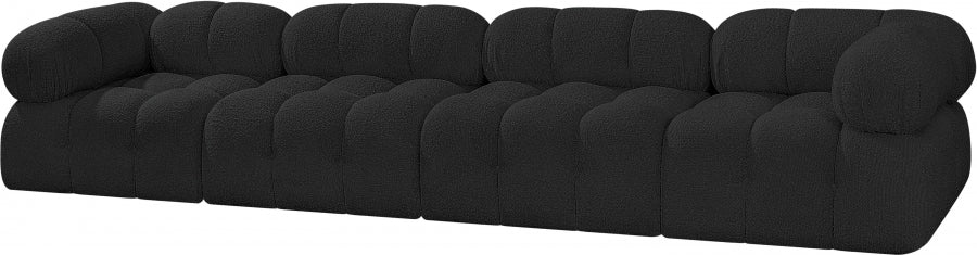 Ames Boucle Fabric Sofa Black - 611Black-S136A - Vega Furniture