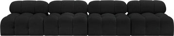 Ames Boucle Fabric Sofa Black - 611Black-S136B - Vega Furniture