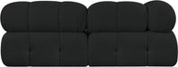 Ames Boucle Fabric Sofa Black - 611Black-S68A - Vega Furniture