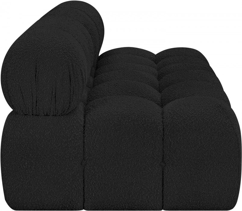 Ames Boucle Fabric Sofa Black - 611Black-S68B - Vega Furniture